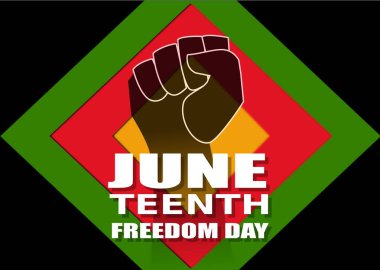 Haziran Bağımsızlık Günü 'nde. Özgürlük ya da Özgürlük Günü. Yıllık Amerikan bayramı, 19 Haziran 'da kutlandı.