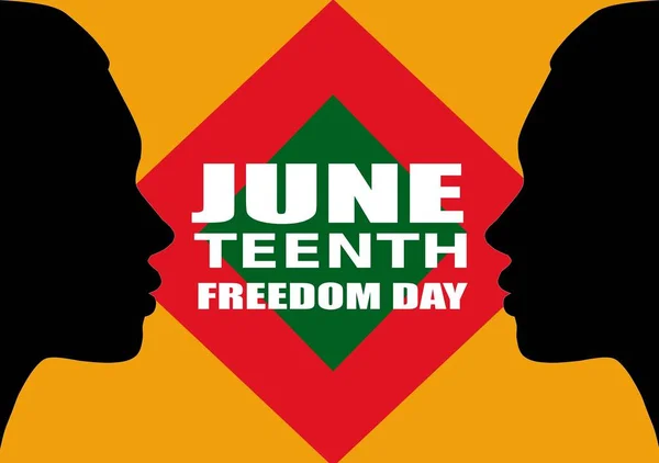 Juin Jour Indépendance Jour Liberté Émancipation Fête Américaine Annuelle Célébrée — Image vectorielle