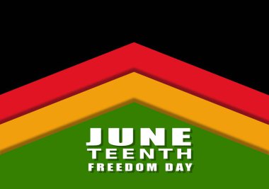 Haziran Bağımsızlık Günü 'nde. Özgürlük ya da Özgürlük Günü. Yıllık Amerikan bayramı, 19 Haziran 'da kutlandı.