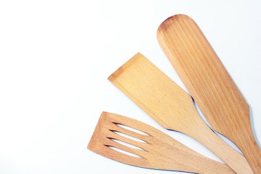 Tahta spatula izole