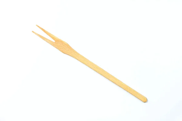 Houten vork, geïsoleerd — Stockfoto