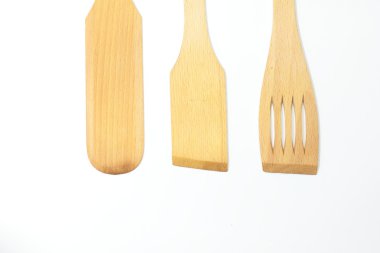 Tahta spatula izole