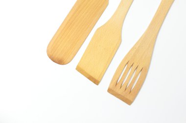 Tahta spatula izole