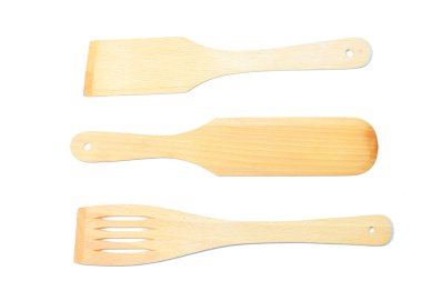 Tahta spatula izole