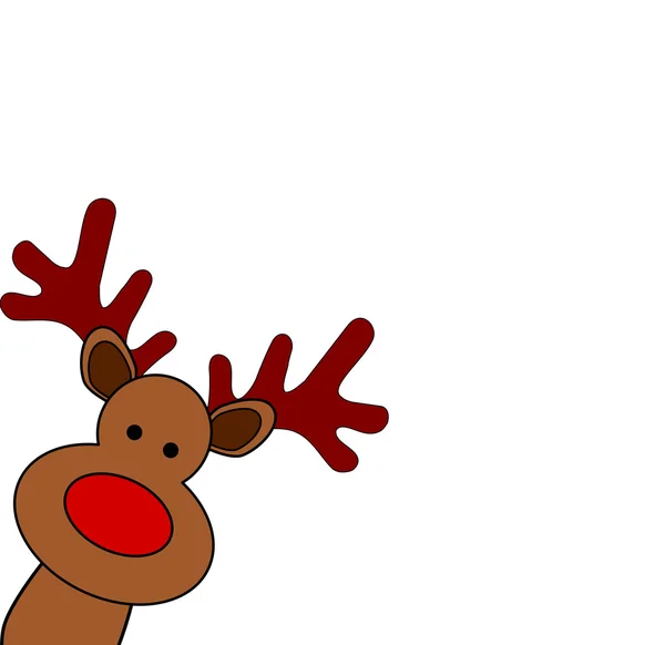 Christmas Reindeer with red nose — Stock Photo, Image