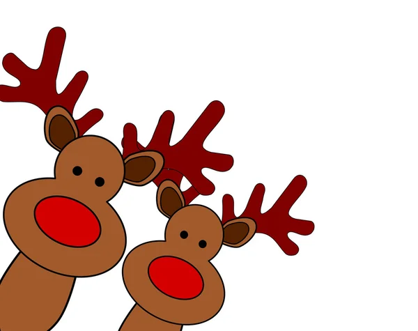 Рождественский олень с красным носом — стоковое фото