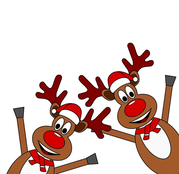 Christmas Reindeer with red nose — Stock Photo, Image