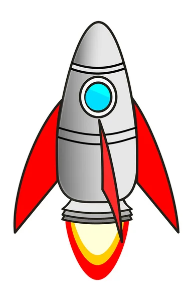 Rocket on white background — Stock Photo, Image