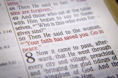 İncil metin - inancınız sizi kurtardı