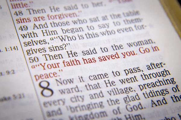 İncil metin - inancınız sizi kurtardı