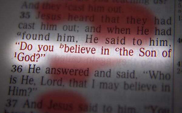 Веришь ли ты в Сына Божьего
?