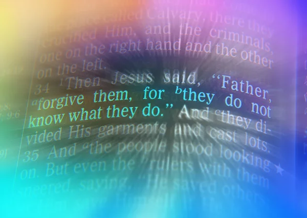 Отче, прости їм, бо не знають, що роблять. — стокове фото