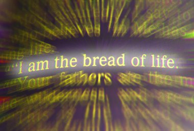 Bible text - I am the bread of life - John 6:48 clipart