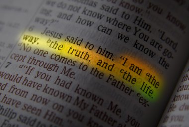 Bible text - I AM THE WAY, THE TRUTH, AND THE LIFE clipart