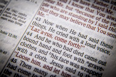 İncil metin yakın çekim