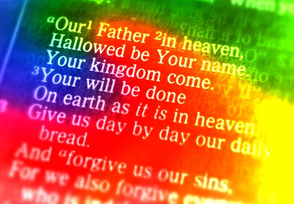 The Lord's Prayer - Our Father in heaven — Stock Photo, Image