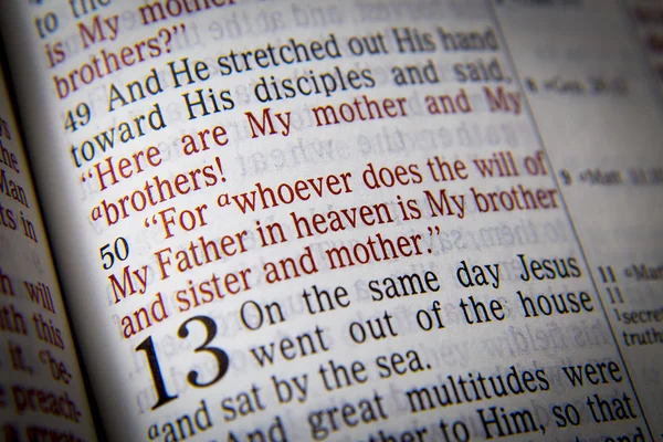 Bible text close up — Stock Photo, Image