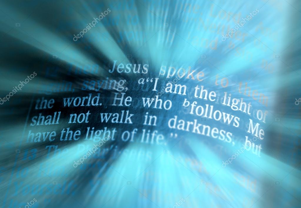 Tekst Biblii Ja Jestem Light Of The World Jana 812 Zdjęcie