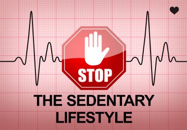 sedanter yaşam EKG kaydı kağıt üzerinde durmak