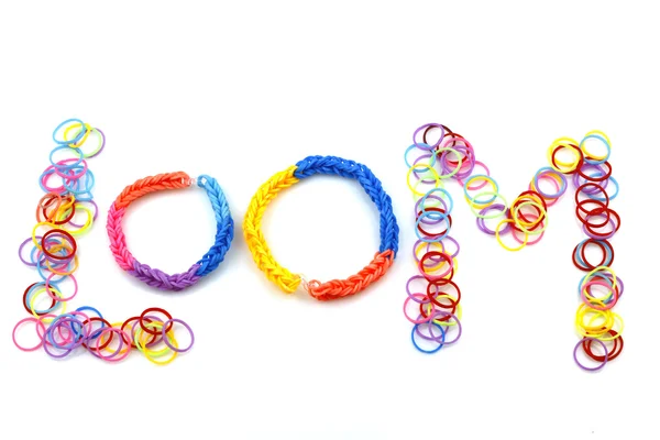 Pulseras de telar arco iris — Foto de Stock