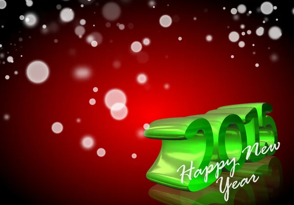 Number 2015 in 3D on red background — Stock Photo, Image