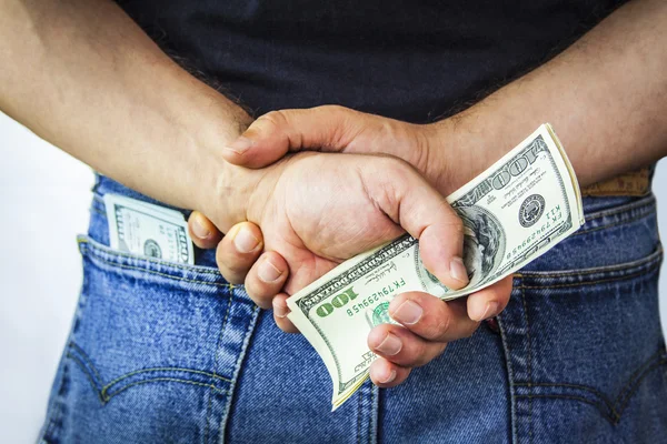 American dollars in back pocket — Stock Photo, Image