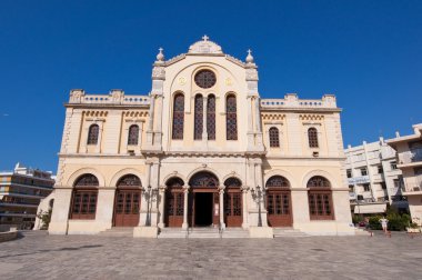 CRETE,HERAKLION-JULY 25: The Agios Minas Cathedral on July 25 in Heraklion on the Crete island, Greece. The Agios Minas Cathedral is a Greek Orthodox Cathedral in Heraklion, Greece.