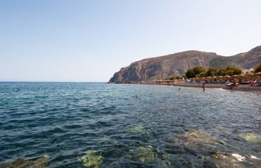 Kamari Beach. Santorini, Yunanistan.