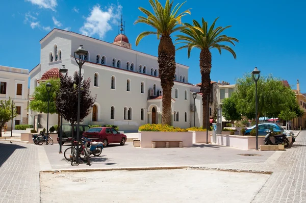 Kreta, Rethymno-juli 23: Megalos Antonios kerk op juli 23,2014 in Rethimnon Stad op het eiland Kreta, Griekenland. — Stockfoto