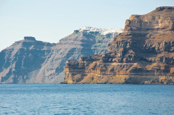 Santorini Adası deniz manzarası. Yunanistan.