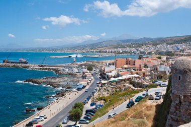 Rethymno Fortezza üzerinden görünümünü Crete, Yunanistan.
