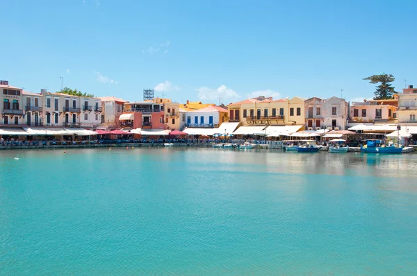 Eski liman manzarası. Rethymno, Crete island, Yunanistan.