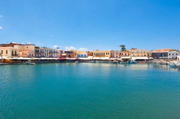 The old venetian harbour. Rethymno city, Crete island, Greece. — Stock Photo, Image