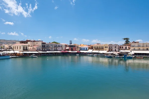 View of the old venetian harbour. Rethymno, Crete island, Greece. — Stock Photo, Image
