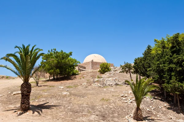 Sultan Ibrahim Camii kubbe Fortezza üst kısmında. Crete, Yunanistan. — Stok fotoğraf