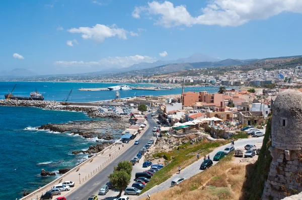 View of Rethymno from Fortezza on Crete, Greece. — Stock Photo, Image