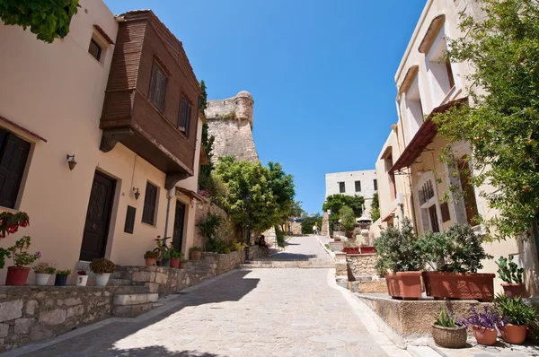 The old town in Rethymno city on Crete, Greece. — Stock Photo, Image