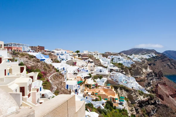 Vy över oia på ön santorini. Thera, Grekland. — Stockfoto