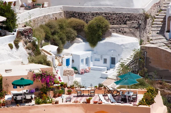 Oia appartments on the Island Santorini Cyclades, Greece. — Stock Photo, Image