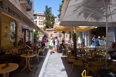 ATHENS-AUGUST 22: Traditional Greek cafe displayed for sale in Plaka area on August 22, 2014 in Athens, Greece. Pláka is the old neighbourhood of Athens, clustered around the slopes of Acropolis.