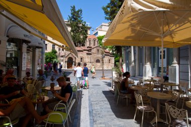 ATHENS-AUGUST 22: Traditional Greek bistro displayed for sale in Plaka area on August 22, 2014 in Athens, Greece. Pláka is the old neighbourhood of Athens, clustered around the slopes of Acropolis.