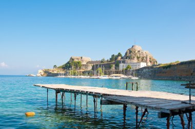 Korfu, Yunanistan adada eski kale.