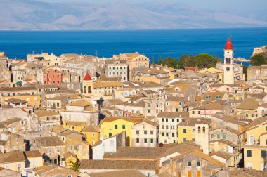 CORFU-AUGUST 22: Panorama of the Old Town of Corfu from the New Fortress on August 22, 2014 on Corfu island, Greece.