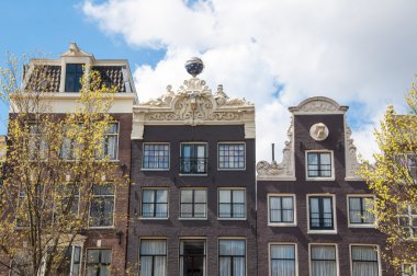 Front of Amsterdam18th century residence building , Netherlands.
