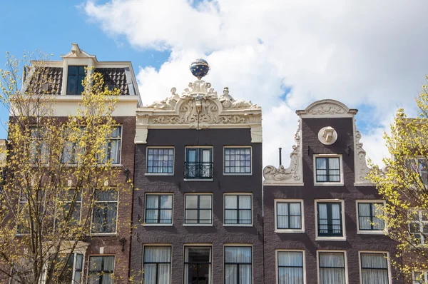Front of Amsterdam18th century residence building , Netherlands. — Stock fotografie