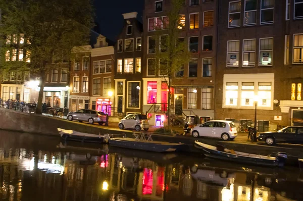 Red Light District à noite . — Fotografia de Stock