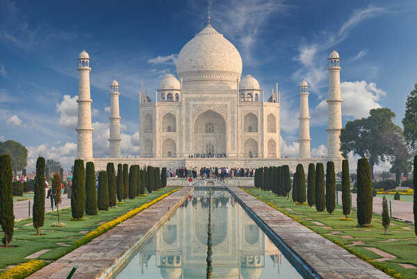 Taj Mahal India, Agra. 7 world wonders. Beautiful Tajmahal trave