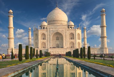 Taj Mahal India, Agra. 7 world wonders. Beautiful Tajmahal trave clipart
