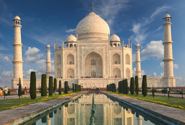 Taj Mahal indiai Agra. 7 világ csodája. Gyönyörű Tóthné Őri Ibolya trave — Stock Fotó