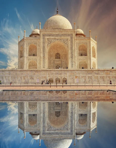 Taj Mahal Inde, Agra. 7 merveilles du monde. Belle trave Tajmahal — Photo